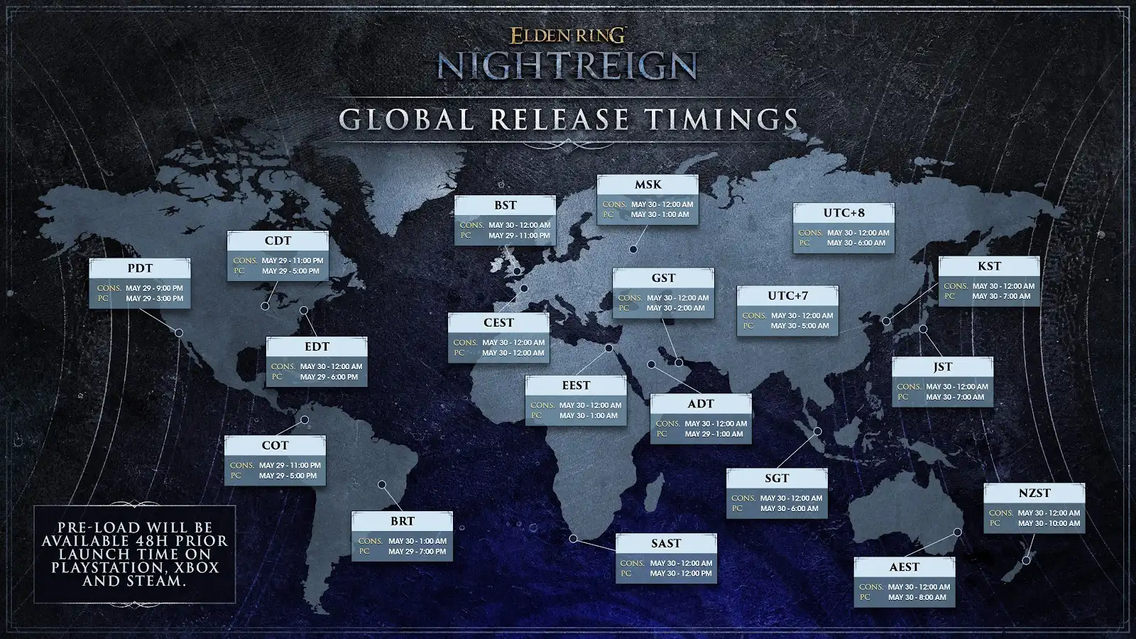 Global Release Schedule Map